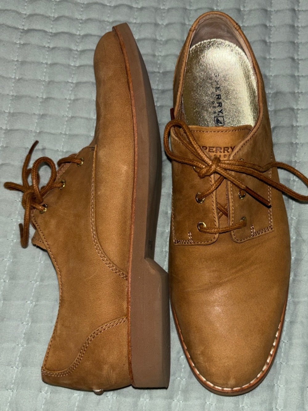 Sperry Women’s Tan Nubuck Leather Lace Up Oxford Shoes - 7.5 - Picture 3 of 7
